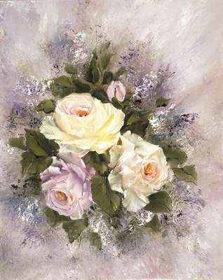 Lavender Roses II <br/> Carolyn Cook