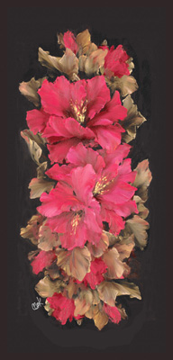 Radiant Red Florals I<br/>Carolyn Cook