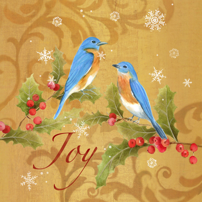 Holiday Bluebirds Swirl  <br/> Cynthia Coulter