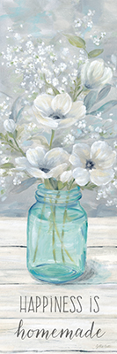 Vintage Jar Bouquet sentiment vertical I-Happiness<br/>Cynthia Coulter