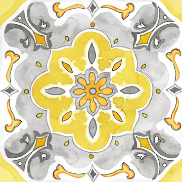 Jewel Medallion yellow gray III <br/> Cynthia Coulter