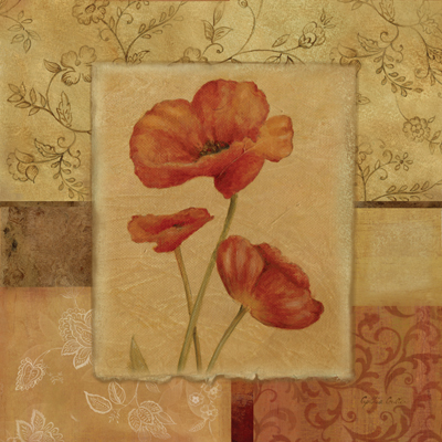 Jacobean Poppy Collage II<br/>Cynthia Coulter