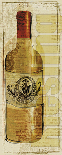 Wine Bottle Collage II <br/> Iron Orchid Designs