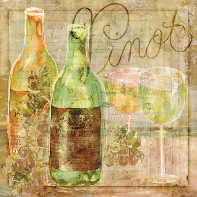 Wine Collage I <br/> Iron Orchid Designs