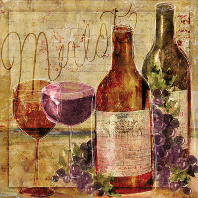 Wine Collage II <br/> Iron Orchid Designs