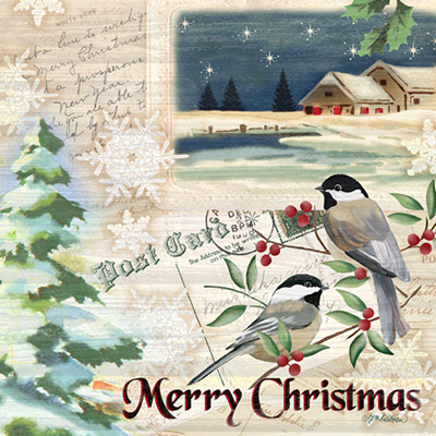 Vintage Christmas Postcard II <br/> Jen Killeen