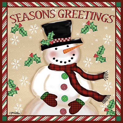 Season's Greetings Snowmen I 12x12
