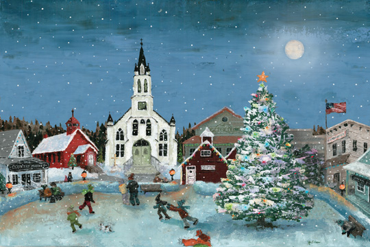 Christmas Scene-Moon <br/> Marie Elaine Cusson