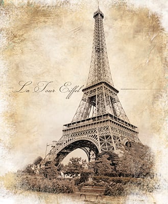 Vintage Eiffel Tower <br/> Marie-Elaine Cusson