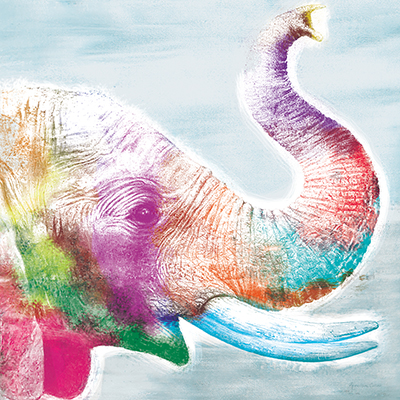 Colorful Elephant <br/> Marie Elaine Cusson