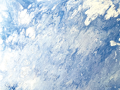Earth Blues Abstract landscape <br/> Marie Elaine Cusson