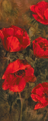 Red Poppies Left <br/> Mary Nunn