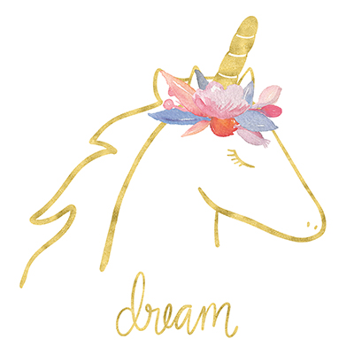 Golden Unicorn I Dream<br/>Noonday Design