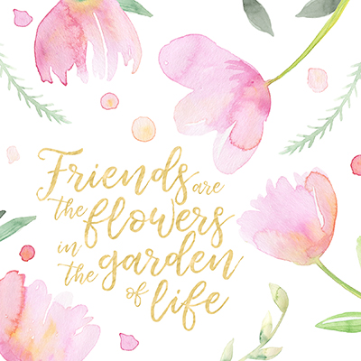 Soft Pink Flowers Friends II <br/> Noonday Design