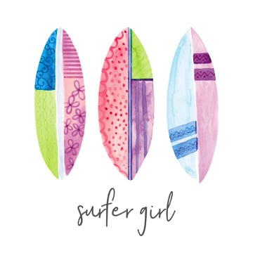 Sports Girl Surfer <br/> Noonday Design