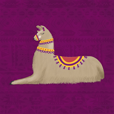 Lovely Llama Jewel Tones II-Purple <br/> Noonday Design