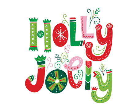 Festive Lettering-Holly Jolly <br/> Noonday Design