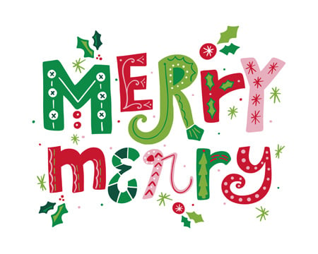 Festive Lettering-Merry Merry <br/> Noonday Design