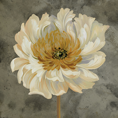 Pearl Grey Floral Study II <br/> Pamela Gladding