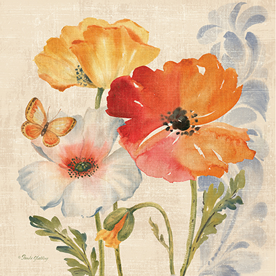 Watercolor Poppies Multi II <br/> Pamela Gladding
