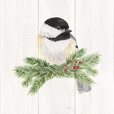 Peaceful Christmas Chickadee I <br/> Tara Reed