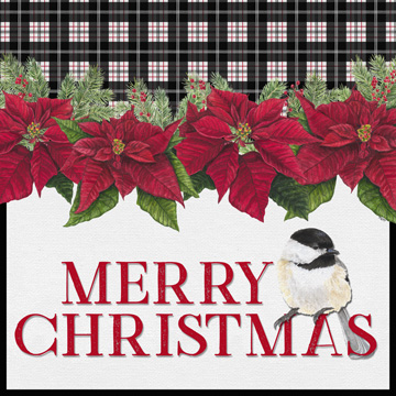 Chickadee Christmas Red II Merry Christmas<br/>Tara Reed
