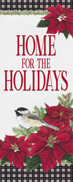 Chickadee Christmas Red-Home for the Holidays vertical<br/>Tara Reed