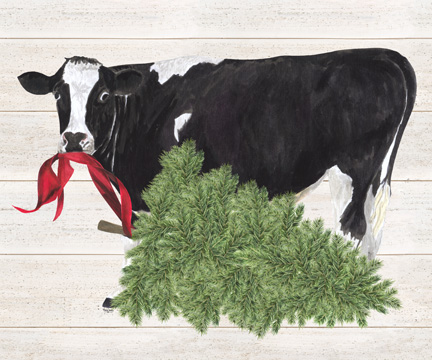 Christmas on the Farm II-Cow with Tree<br/>Tara Reed