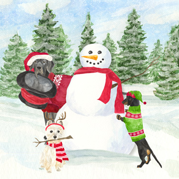 Dog Days of Christmas I-Building Snowman<br/>Tara Reed
