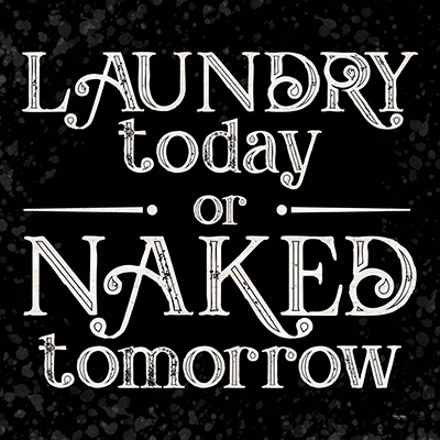 Laundry Room Humor black V-Naked Tomorrow<br/>Tara Reed