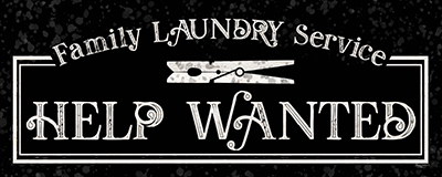 Laundry Room Humor panel black II-Help Wanted<br/>Tara Reed