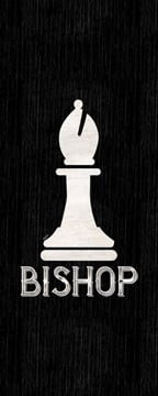 Chess Piece vertical black III-Bishop<br/>Tara Reed