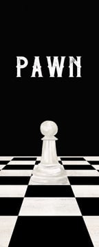 Rather be Playing Chess Pieces white panel I-Pawn<br/>Tara Reed