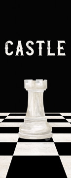 Rather be Playing Chess Pieces white panel II-Castle<br/>Tara Reed