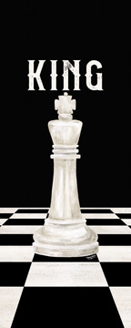 Rather be Playing Chess Pieces white panel V-King<br/>Tara Reed