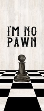 Rather be Playing Chess black panel III-No Pawn<br/>Tara Reed