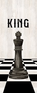 Rather be Playing Chess Pieces black panel V-King<br/>Tara Reed