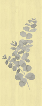 Natural Inspiration Eucalyptus vertical gray & yellow I<br/>Tara Reed