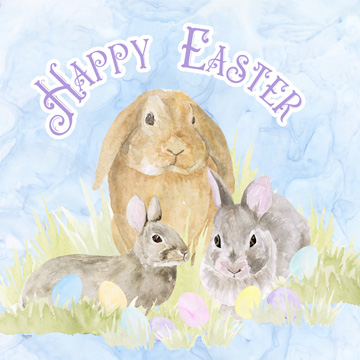 Farmhouse Easter Sentiment VII-Easter Rabbits<br/>Tara Reed
