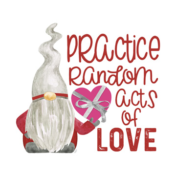 Valentine Gnomes on white VIII-Random Acts<br/>Tara Reed