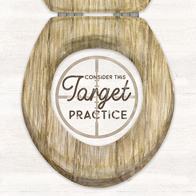 Bath Art IV-Target Practice <br/> Tara Reed