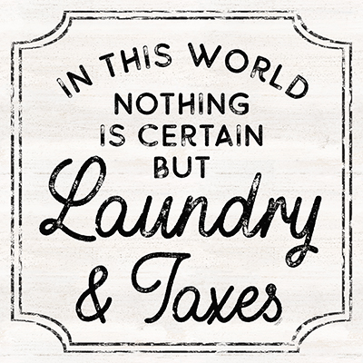Laundry Art III-Laundry & Taxes <br/> Tara Reed