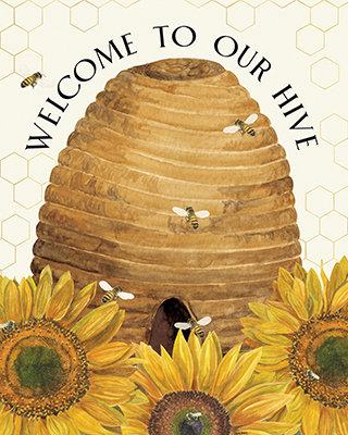 Honey Bees & Flowers Please portrait II-Welcome <br/> Tara Reed