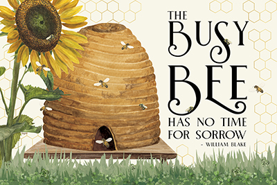 Honey Bees & Flowers Please landscape II-Busy Bee <br/> Tara Reed