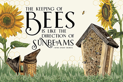 Honey Bees & Flowers Please landscape IV-Sunbeams <br/> Tara Reed