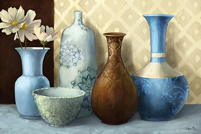 Soft Blue Vase <br/> Vittorio Milan