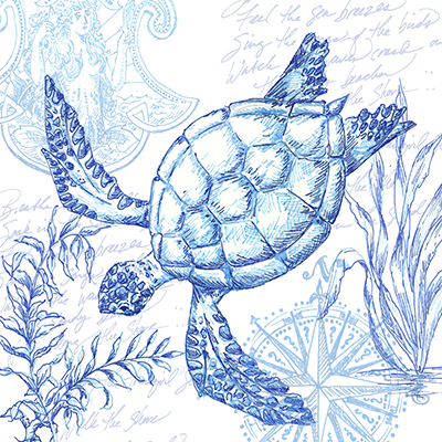 Coastal Sketchbook Turtle<br/>Tre Sorelle Studios