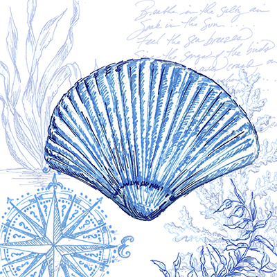 Coastal Sketchbook-Clam Shell<br/>Tre Sorelle Studios