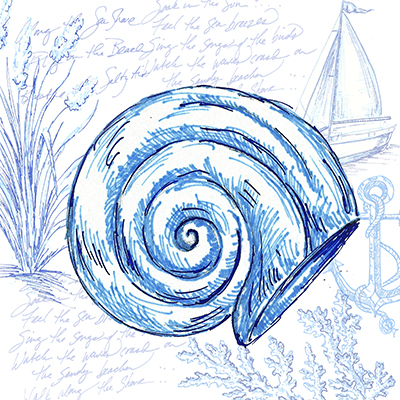 Coastal Sketchbook-Nautilus<br/>Tre Sorelle Studios