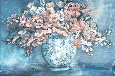 Cherry Blossoms in Chinoiserie Ginger Jar <br/> Tre Sorelle Studios